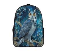 kaiyun Beautiful Great Horned Owl Backpack School Bags Kids,for Girls,Boys Bookbag for Elementary,Children's Rucksack 16 inch
