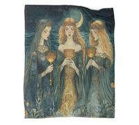 kaiyun Beautiful Sea Witch Home Use Bedding 3D Golden Holy Grail Digital Printed Plush Bed Blanket Boys And Girls Sofa Throws 70x80inch(180x200cm)