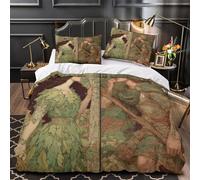kaiyun Beautiful Woman in A Green Leaf Skirt Duvet Cover Set 3D Printed Bedding Set, Scottish Warrior Quilt Cover,3 PCs - Shrink & Fade Resistant for Children Kids Boys Girls Super King(260x220cm)