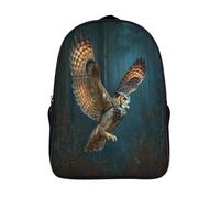 kaiyun Bighorn Owls Fly And Land in The Forest Backpack for School Kids Elementary Middle Travel Bag Boys Girls Lightweight Schoolbag 16 inch