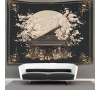 kaiyun Blooming Cherry Blossom Tree Tapestry Wall Hanging Piano Art for Bedroom Living Room Dorm Decor 150cmx200cm