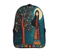 kaiyun Bohemian Hippie Mystical Tree Fairy Kids Preschool Travel Backpack Kindergarten Full Moon And Stars Schoolbag Bookbag For Girls Boys 16 inch