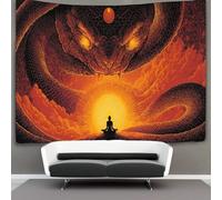 kaiyun Burning Cosmic Desert Tapestry Flame And The Serpent Wall Hanging Tapestries for Bedroom Living Room Apartment Dorm Decorations Wall Art Decor 70cmx100cm