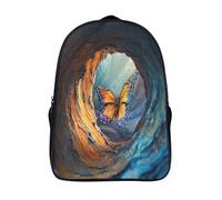 kaiyun Butterfly Emerging from Cocoon Backpacks Symbol of Rebirth 3D Printed Daypack for Boys Girls And Middle School Students 16 inch Large Capacity Bookbags