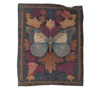 kaiyun Butterfly Pattern Blanket Aztec Style Novel Design Dormitory Soft Comfortable Fluffy Bedding Four Seasons 40x50inch(100x130cm)