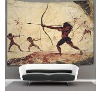 kaiyun Cave Paintings Tapestry Bow Hunting Tapestries 3D Wall Hanging Home Decorations for Room 180cmx230cm