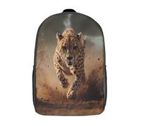 kaiyun Cheetah School Bags for Girls Boys Teenage Dynamic Art Backpack Lightweight Travel Primary, Casual Rucksack for Men Women 17inch