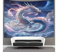 kaiyun Chinese Dragon Tapestry,Floating in The Night Sky Wall Art Aesthetic Home Decoration for Living Room Dorm 180cmx230cm