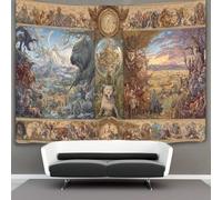 kaiyun Chronological Order Animal Race Tapestry Wall Hanging Fate Art for Bedroom Living Room Dorm Decor 70cmx100cm