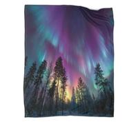 kaiyun Colorful Aurora in The Sky Vertical Pattern Soft Throw Blanket 3D Printing Suitable for Living Room Bedroom Sofa Sofa Warm And Comfortable 70x80inch(180x200cm)