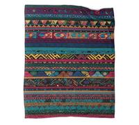 kaiyun Colorful Tribal Pattern Illustrations, Native American Style Pattern Soft Throw Blanket 3D Printing Suitable for Living Room Bedroom Sofa Sofa Warm And Comfortable 60x80inch(150x200cm)