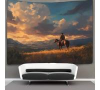 kaiyun Cowboy Riding A Horse through The Southwest Scenery Tapestry, Art Wall Hanging Decoration for Living Room Bedroom & Dorm 70cmx100cm