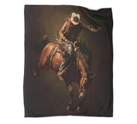 kaiyun Cowboy with Stubborn Horse Super Soft Blanket | Throws | Fluffy And Warmth Comfortable Travel Cover,50x60inch(127x152cm)