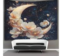kaiyun Crescent Moon Tapestry Giant Magical Flower Tapestries 3D Tapestry Home Decorations for Room 150cmx200cm