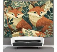 kaiyun Cute Forest Fox, Retro Style Decor Tapestry, Wall Art Tapestries Wall Hangings for Living Room Bedroom Dorm 150cmx200cm