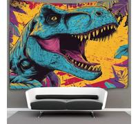 kaiyun Dinosaur Bursts Out of The Wall Decor Tapestry, Wall Art Tapestries Wall Hangings for Living Room Bedroom Dorm 130cmx150cm