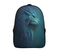 kaiyun Dragon Boys Girls Babies Toddler Backpack Side Hidden Pockets,Indigo And Turquoise,with Adjustment Buckle Kids Travel Bag For, 16 inch
