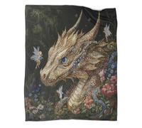 kaiyun Dragon Inlaid with Gems Soft And Comfortable 3D Printed Little Fairy Throw Blanket for Kids Adults for Bed Sofa 80x90inch(200x230cm)