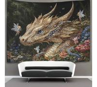 kaiyun Dragon Inlaid with Gems Tapestry,Little Fairy Wall Art Aesthetic Home Decoration for Living Room Dorm 130cmx150cm