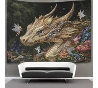 kaiyun Dragon Inlaid with Gems Tapestry Little Fairy Wall Hanging for Bedroom Home Decor HD Printing Living Room, Dorm 180cmx230cm