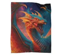 kaiyun Dragon Statue with Open Mouth Super Soft Blanket | Throws | Fluffy And Warmth Comfortable Travel Cover,40x50inch(100x130cm)