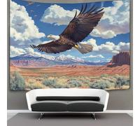 kaiyun Eagle Tapestry,Soaring High Above The Desert Art Wall Hanging Decoration for Living Room Bedroom & Dorm 100cmx150cm