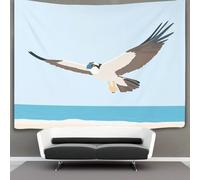 kaiyun Eagle Tapestry Wall Hanging Flying over The Sea Wall Art for Living Room Bedroom Dorm 150cmx200cm