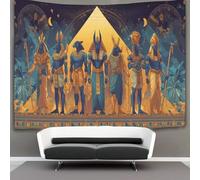 kaiyun Egyptian God Standing Next to The Pyramid Decor Tapestry, Wall Art Tapestries Wall Hangings for Living Room Bedroom Dorm 150cmx200cm