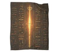 kaiyun Egyptian, Hieroglyphics Throws And Patchwork Quilts,40x50inch(100x130cm),Soft Blanket with Pattern