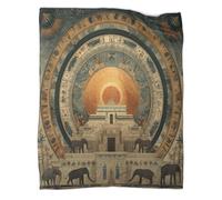 kaiyun Egyptian Mural Style Pattern Blanket, Perfect Sofa Bed Cover 80x90inch(200x230cm),soft And Comfortable to The Touch,suitable for Keeping The Whole Family Warm