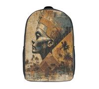 kaiyun Egyptian Queen, Pyramids in Front of Palm Trees at Sunset School-Bags Backpacks for Teens,Elementary Girls Bookbags, Lightweight Casual Daypack 17inch