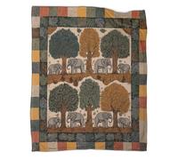 kaiyun Elephants, Hand Drawn Trees, Lines And Land Soft And Comfortable 3D Printed Throw Blanket for Kids Adults for Bed Sofa 60x80inch(150x200cm)