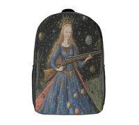 kaiyun Fairy with A Rifle in Her Hands - Medieval Art Boys Girls Babies Toddler Backpack Side Hidden Pockets,with Adjustment Buckle Kids Travel Bag For, 17inch