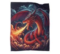 kaiyun Fantasy Dragon Blanket,Mythical Creature Art Perfect Sofa Bed Cover 70x80inch(180x200cm),soft And Comfortable to The Touch,suitable for Keeping The Whole Family Warm