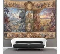 kaiyun Fate Tapestry,Chronological Order Animal Race Wall Hanging,Wall Art for Bedroom Aesthetic Home Decoration for Living Roombedroom 100cmx150cm