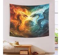 kaiyun Fire Dragon Decorations Tapestry Ice Dragon 3D Printing Wall Blanket Wall Hanging for Living Room Bedroom Dorm Decor 150cmx200cm