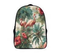 kaiyun Flamingo Boys Girls Babies Toddler Backpack Side Hidden Pockets,Palm Trees,with Adjustment Buckle Kids Travel Bag For, 16 inch