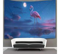 kaiyun Flamingos Stand on Rocks Under A Beautiful Blue Sky Tapestry Bedroom Aesthetic - Indie Wall Room Decor Wall Hanging,Wall Art 130cmx150cm