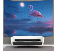 kaiyun Flamingos Stand on Rocks Under A Beautiful Blue Sky Tapestry Wall Hanging for Bedroom Home Decor HD Printing Living Room, Dorm 180cmx230cm