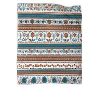 kaiyun Floral Boho Border Throws And Patchwork Quilts,70x80inch(180x200cm),Soft Blanket with Pattern