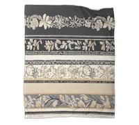 kaiyun Floral Border Design Throws And Patchwork Quilts,50x60inch(127x152cm),Soft Blanket with Vintage Ornamental Pattern Pattern