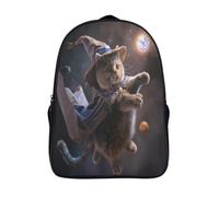 kaiyun Flying Cat Wizard Children Backpack Magic Crystal Rucksack Girls Boys Large Capacity Kids Travel Bag Lightweight for Teenagers Students 16 inch