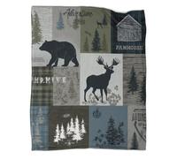 kaiyun Forest Wildlife Super Soft Blanket | Rustic Cabin Style Throws | Fluffy And Comfortable Travel Cover,60x80inch(150x200cm)