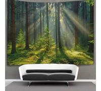 kaiyun ForestTapestry Sunlight Shining through The Trees Wall Hangings Living Room Decorative for Bedroom 100cmx150cm