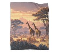 kaiyun Giraffes in The African Dry Season Blanket 3D Printed Throws Suitable Teens Adults Soft Plush Suitable for Holiday Bed Sofa 80x90inch(200x230cm)