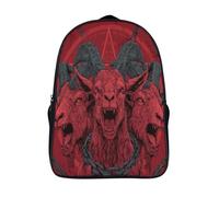 kaiyun Goat Gothic Death Metal Style Backpacks 3D Printed Daypack for Boys Girls And Middle School Students 16 inch Large Capacity Bookbags
