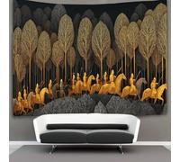 kaiyun Golden Army Marched in The Dark Forest Decor Tapestry, Wall Art Tapestries Wall Hangings for Living Room Bedroom Dorm 70cmx100cm
