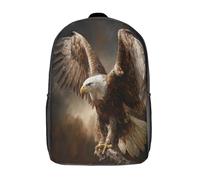 kaiyun Golden Eagle Hovering in The Air Backpack Rucksack Lightweight with Oil Painting Style School Bag for Boys And Girls Kids Bags Christmas,Back to School Gift,17inch