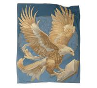 kaiyun Golden Eagle with Its Wings Spread And Holding A Book Super Soft Blanket | Throws | Fluffy And Warmth Comfortable Travel Cover,80x90inch(200x230cm)