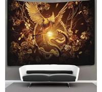 kaiyun Golden Serpent's Melody Decorations Tapestry Birds Animals 3D Printing Wall Blanket Wall Hanging for Living Room Bedroom Dorm Decor 70cmx100cm